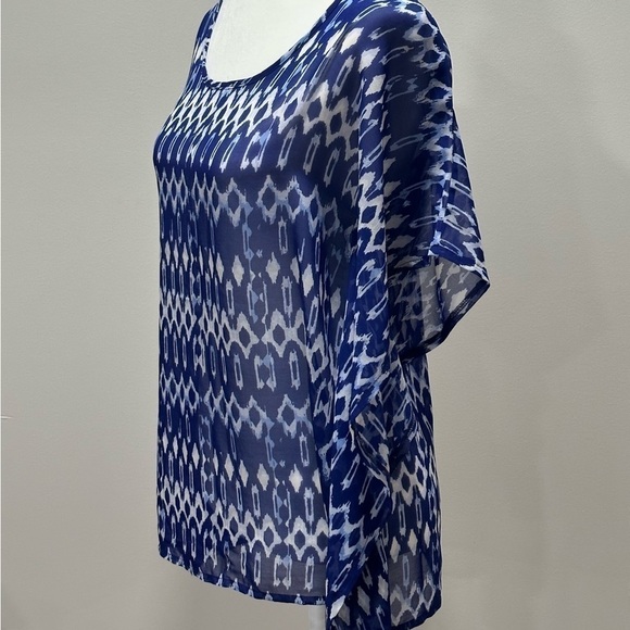 Women's H&M Blue and White Short Sleeve Tunic in Size 4 - Picture 3 of 5